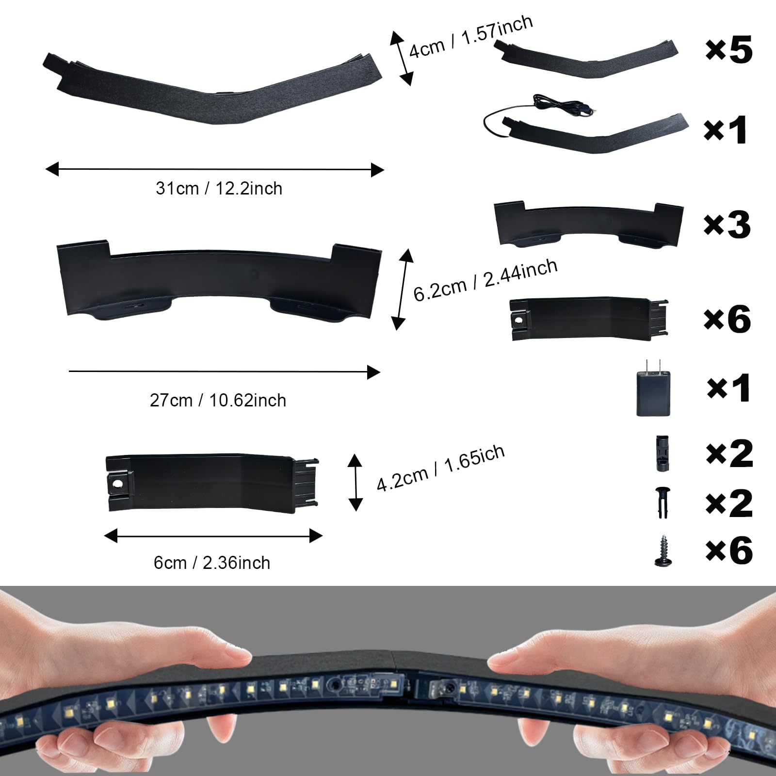 Dartboard-Beleuchtung – 360 Dartboard Light – Bnehmbar Dartboard Lighting System –Passend für 18-Zoll-Dartboards –Keine Magnetic Light bar