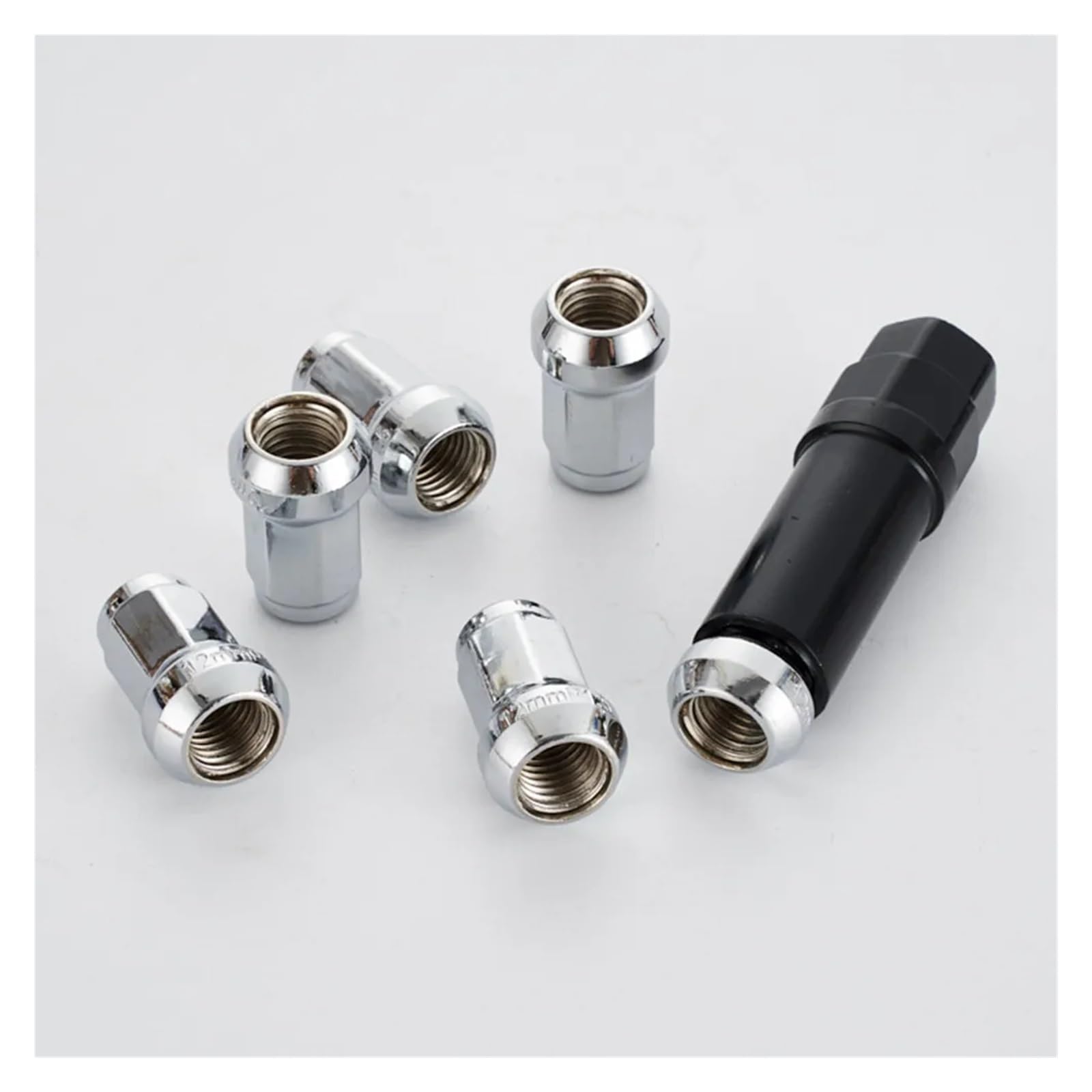 Dadi ad Alette M12x1,25 con Lunghezza Totale di 32 mm, Dadi for Ruote M12x1,5 con 1 Chiave a Bussola con esagono da 3/4" (19 mm) e 13/16" (21 mm) (Color : Sliver, Size : M12x1.5)