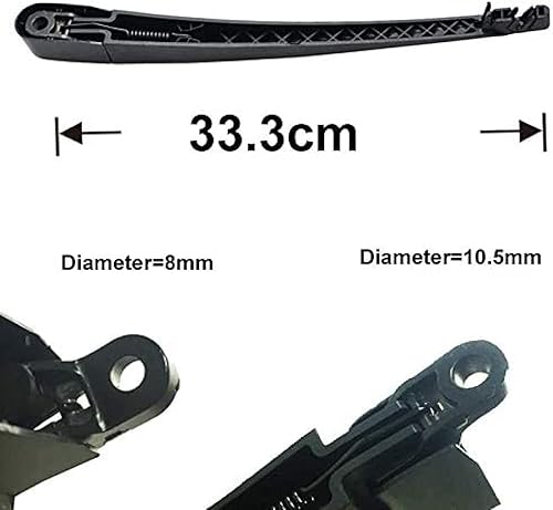 Miniatura 2 de Juego de limpiaparabrisas trasero, compatible con Peugeot 207 Hatchback 2006-2014 de 16 pulgadas y repuesto de brazo
