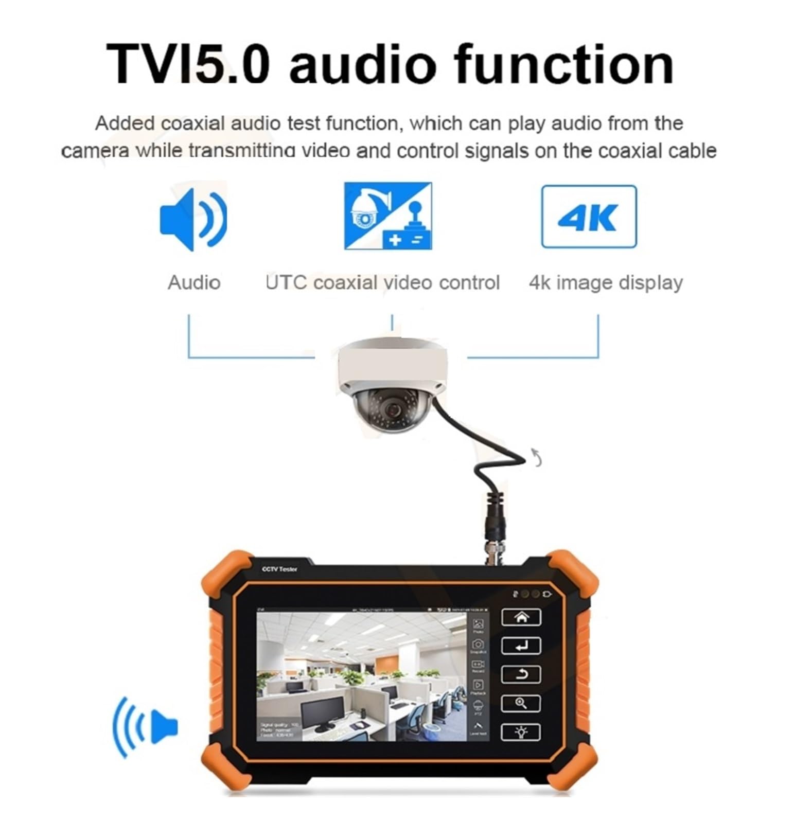 Testeur de Vidéosurveillance, Testeur Analogique De Caméra Mise À Niveau Vidéosurveillance IPC, Moniteur, IP 8K, Test Câble UTP IPC-1910 Plus CCTV CVI TVI AHD