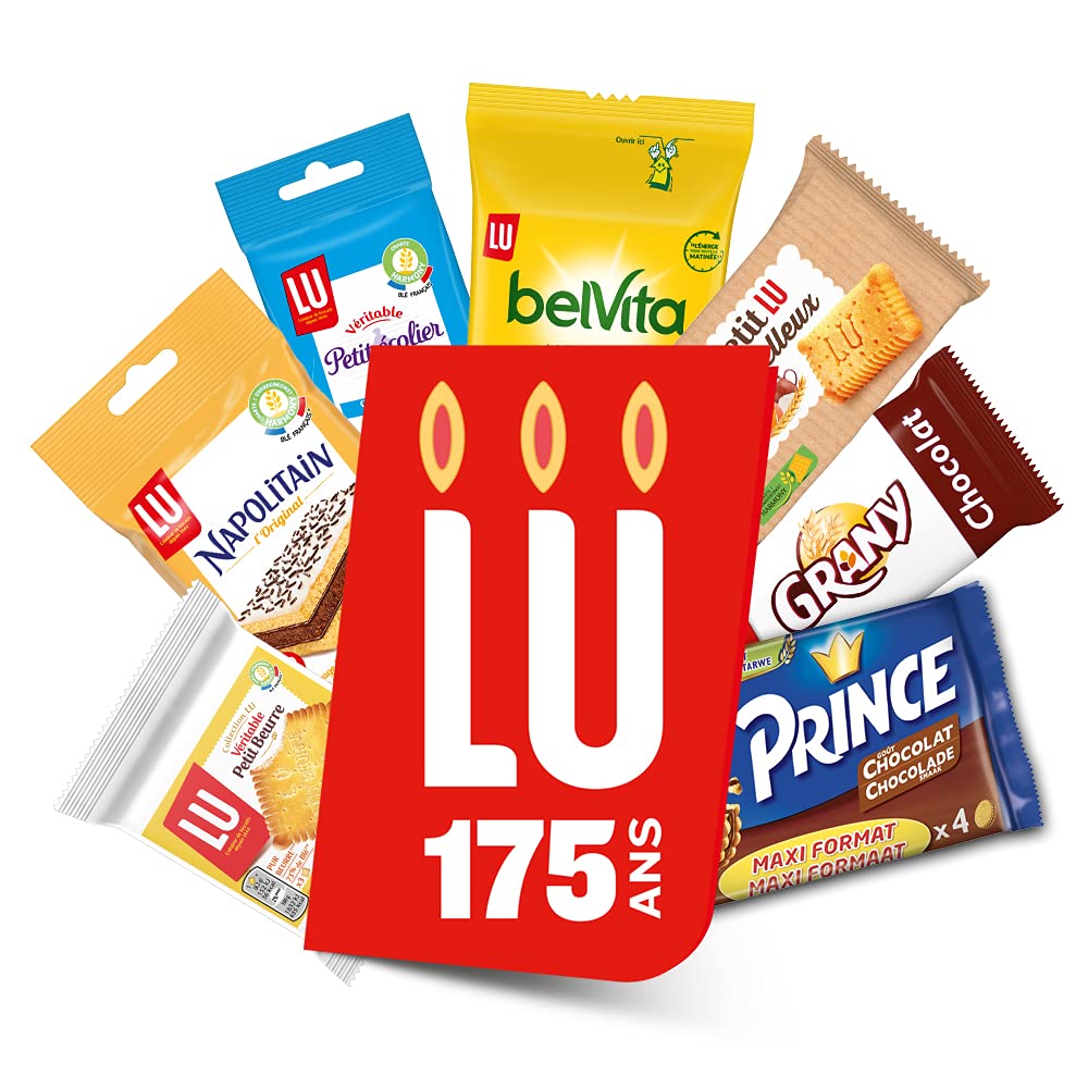 Lu Prince - Galletas rellenas (24 x 300 g) | 24 galletas crujientes llenas de buen sabor de chocolate derretido | ideal para té de la tarde