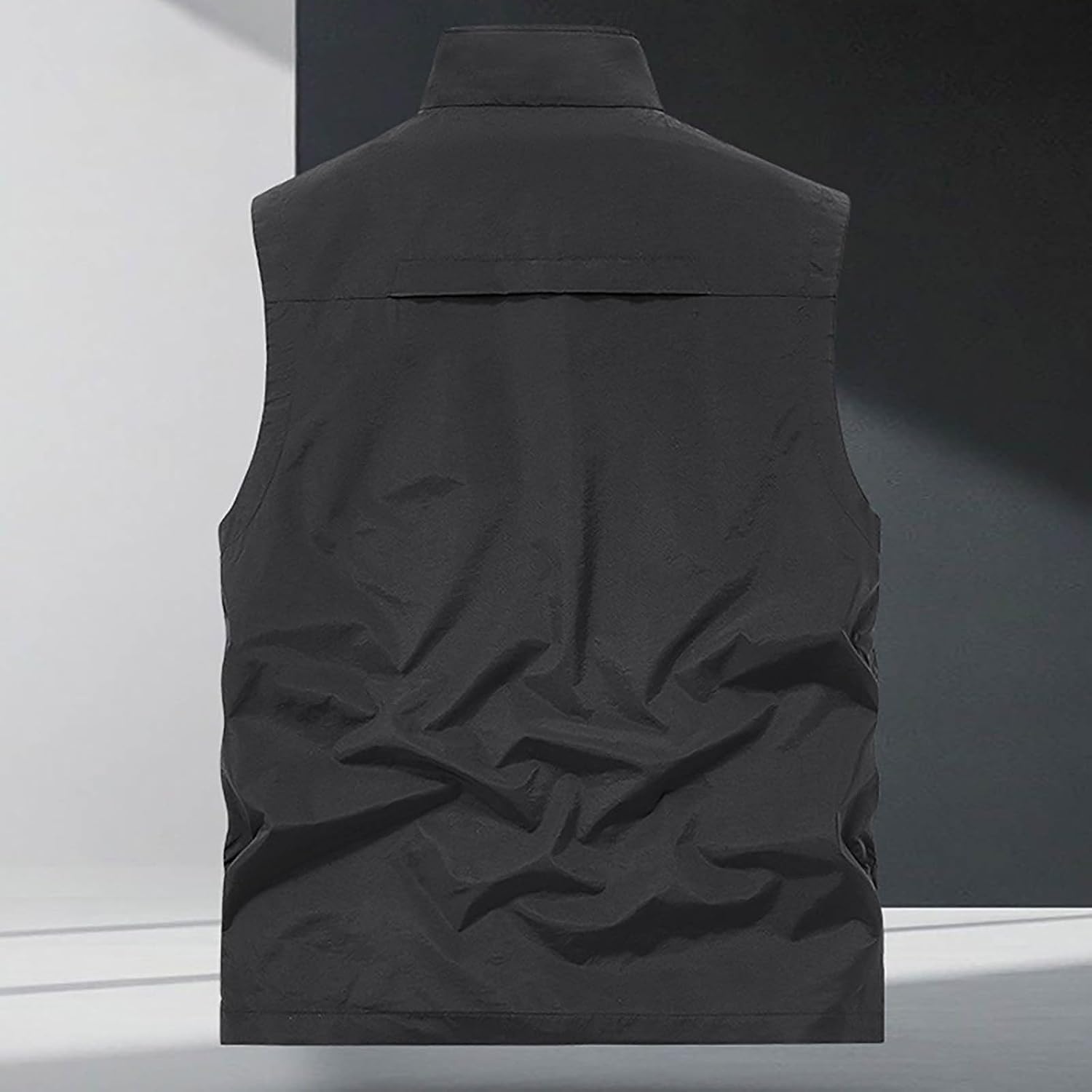 Men's Utility Fishing Vest Lightweight Outdoor Travel Safari Vests Cargo Pocket Sleeveless Jacket for Hiking Camping
