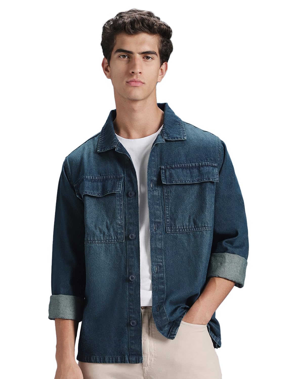 inkd Men's Full Sleeve Shacket (Jacket) - 100% Cotton | Regular Fit | Shirts for Men | Jacket for Men-picture-25