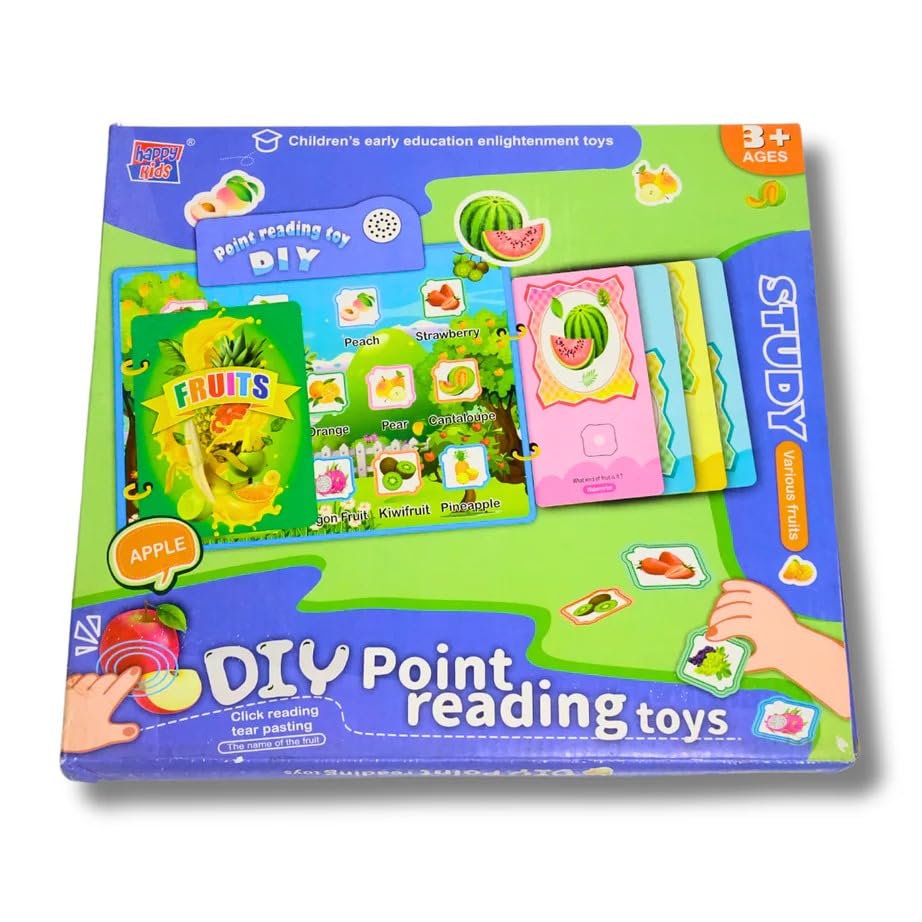 Image of Braintastic DIY Point Reading Toys for Kids | Interactive Talking Flash Cards | Early Learning Educational Toy for Toddlers (Fruits Theme) | 3+ Years