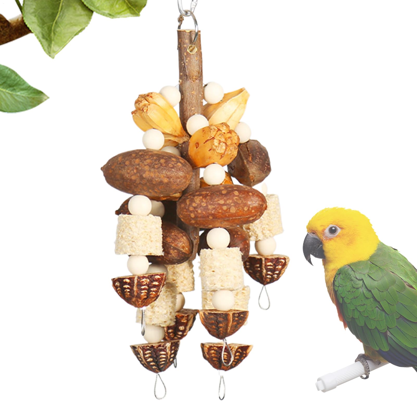 Perruches et aras accessoires de cage en bois suspendus pour le jeu