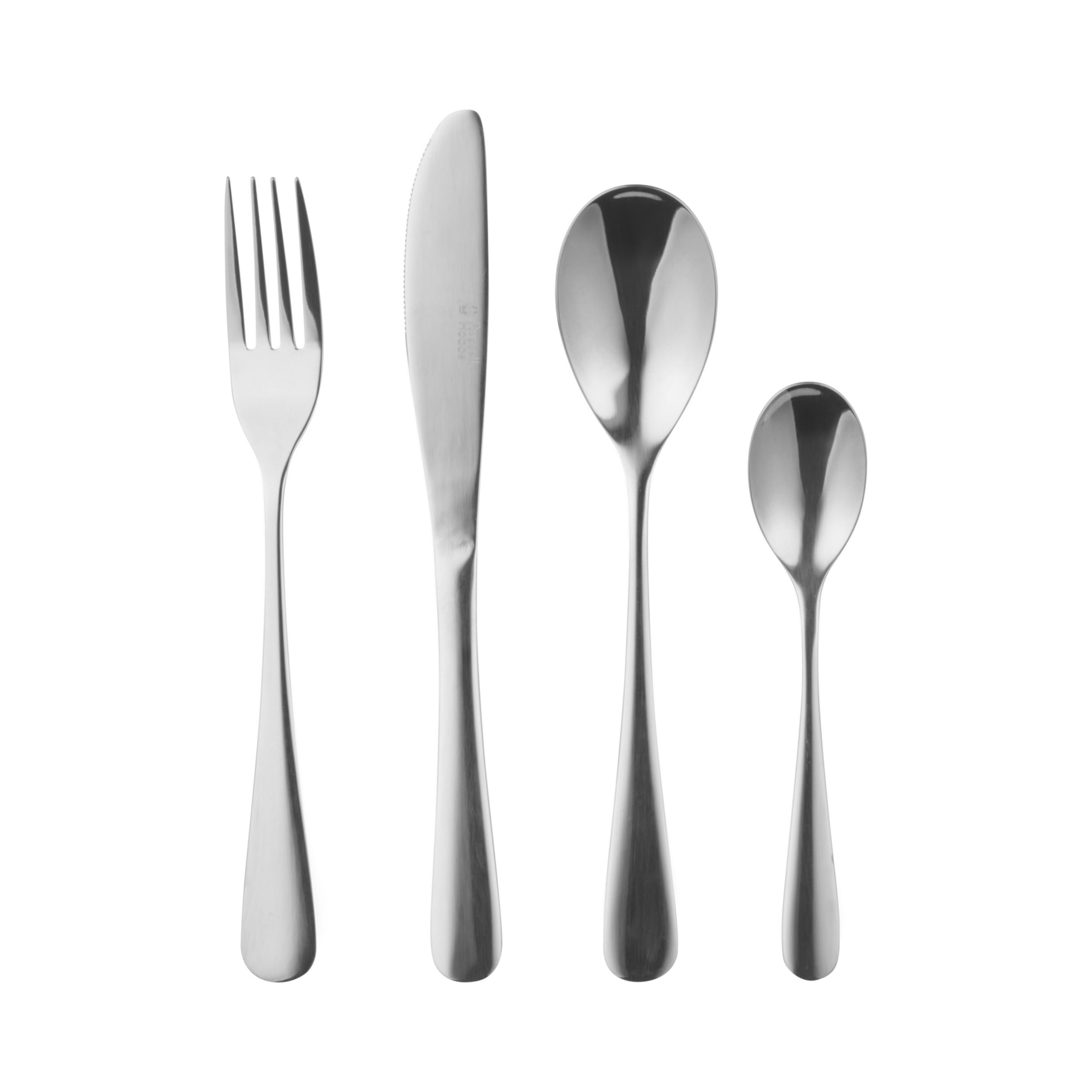 Russell Hobbs London 16-Piece Cutlery Set – 18/0 Stainless Steel Silverware, Tableware Service for 4 People, Dishwasher Safe, Includes Knives/Forks/Tablespoons/Teaspoons