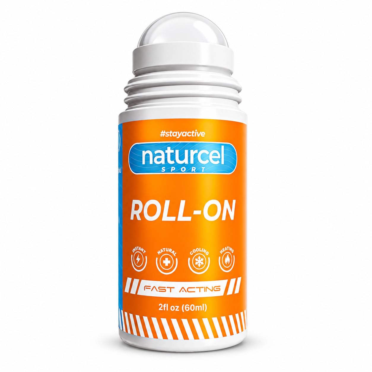 Sport Roll-On, 2FL OZ, Topical Reliever για τους πόνους και τους πόνους των μυών και αρθρώσεων, Ψύξη, γρήγορη δράση, Mess Free Massage Roller, Άχρωμο