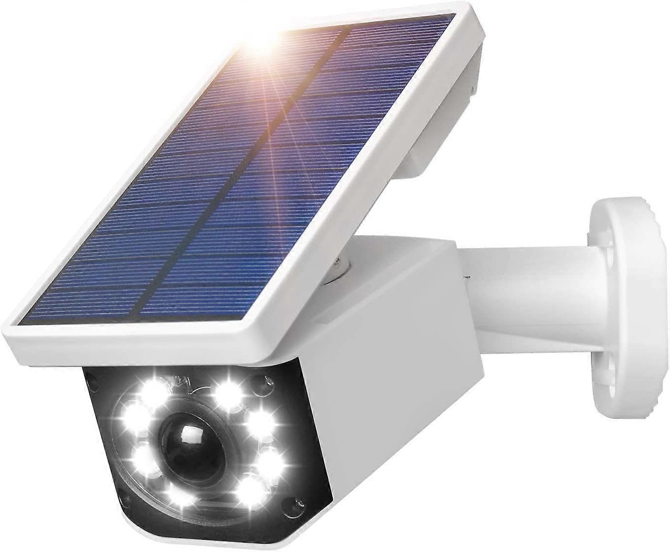 Joyhappst Image Color Outdoor Ip66 Waterproof Solar Powered Security Camera With Motion Sensor, Led Solar Light For Garden Garage