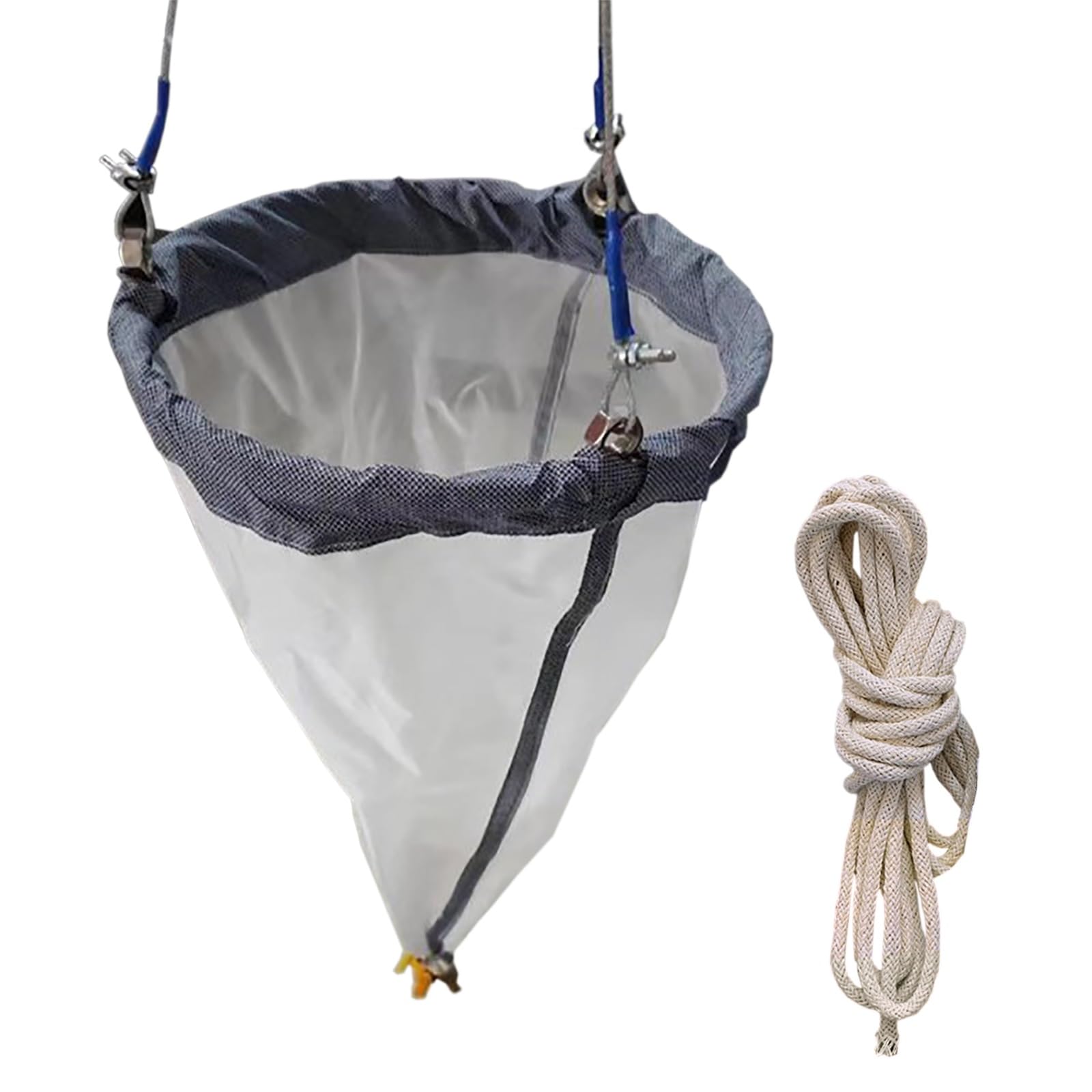 ERRULAN 125 Mesh Fine Mesh Plankton Net, #25 Plankton net with 5 M Sampling Rope, 23.62
