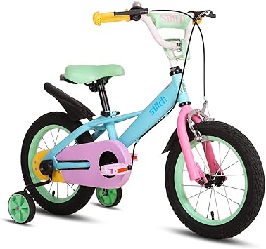 Amazon Cycmoto 子供用自転車 マカロン ２歳 ３歳 ４歳 女の子 可愛い プレゼント 補助輪付き キッズ 幼児車 カラフル 14インチ 16インチ Cycmoto スポーツ アウトドア