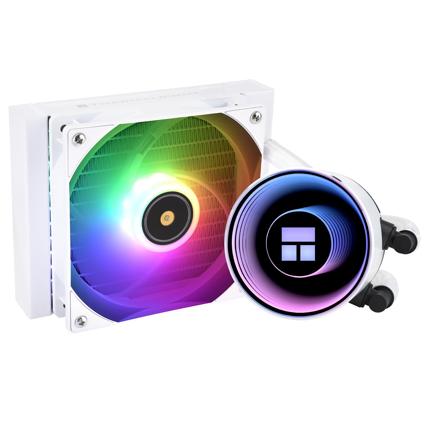 Thermalright Frozen Notte 120 ARGB White CPU enfriador de agua, refrigeración por agua ARGB, cabezal frío ARGB, adecuado para AMD:AM4/AM5,Intel LGA 1700/1851/1150/1151/1200