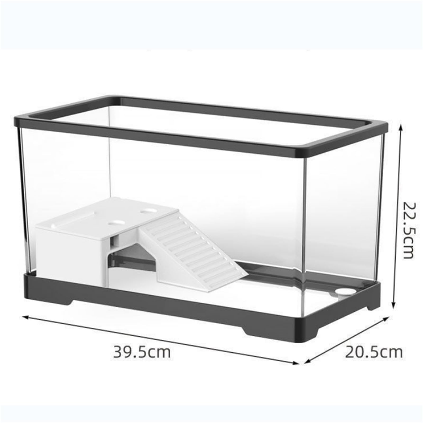 Siedlisko terrarium Domowa skrzynka do karmienia żółwi z separacją na mokro i platformą suszenia słońcu Terrarium akwariowe