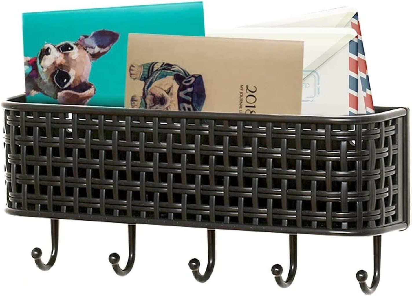 REALWAY Wall Mount Key Holder, Mail Sorter Key Rack, Self