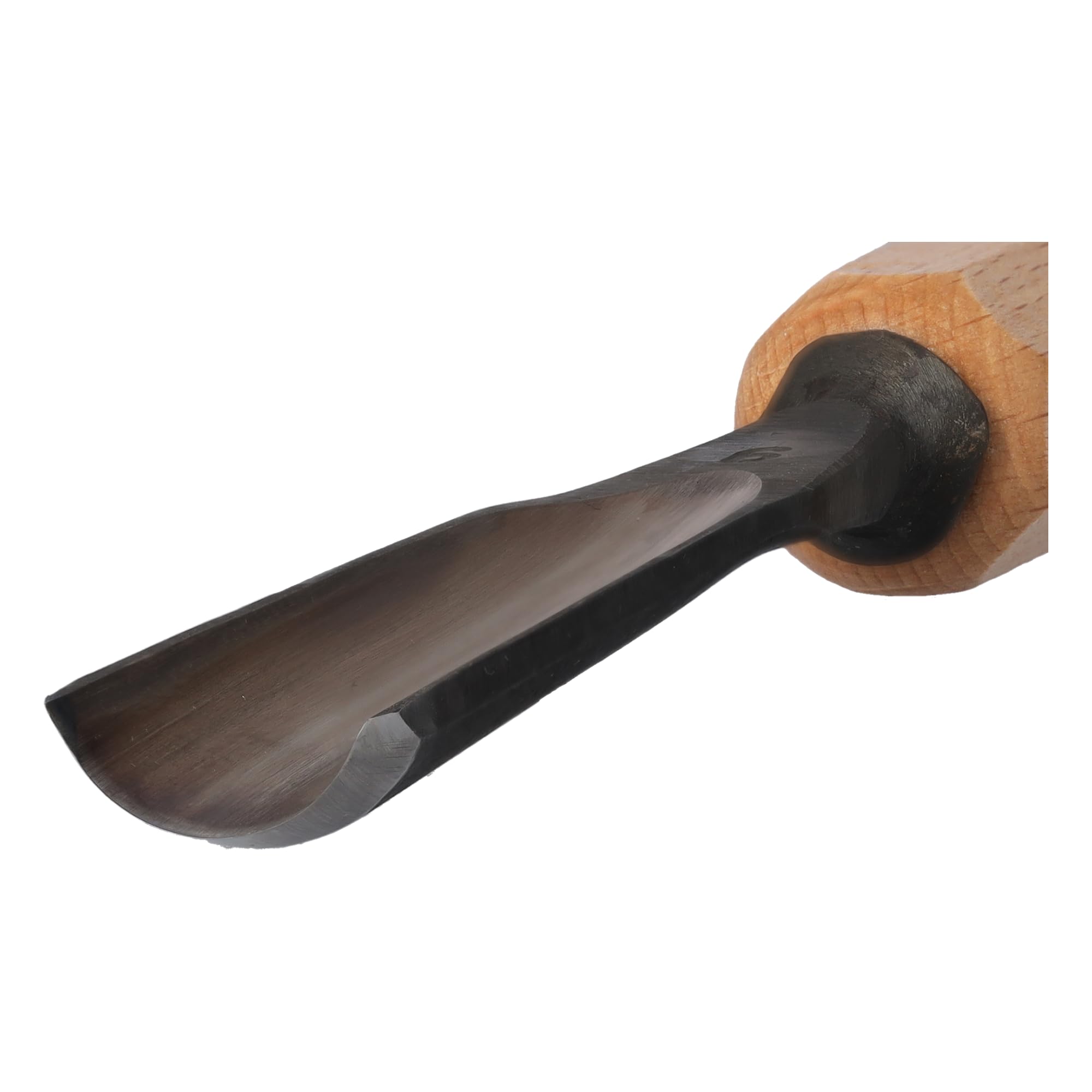 Stubai 520920 typ 9 z drewnianym uchwytem, dłuto do rzeźbienia w drewnie, złoty/beżowy, 20 mm