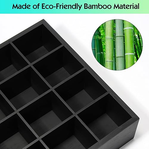 Miniatura 4 de B4Life Estante de corbata montado en la pared, organizador de corbatas para pared, organizador de corbatas de bambú para hombre, soporte de pared