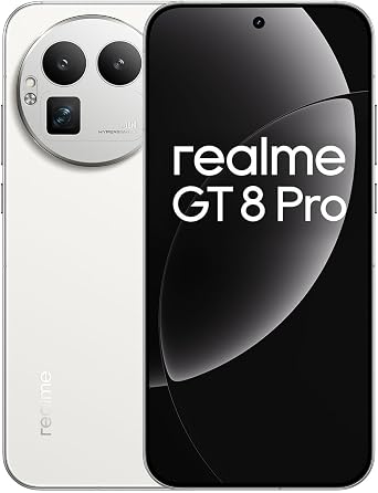 realme GT 8Pro 5G Smartphone 12+256GB, White, 6.72 inch Screen, 144Hz Display, 120W SuperVOOC, 7000mAh Battery, 32MP+250MP Camera, Qualcomm Snapdragon 8 Elite Gen 5, IP69