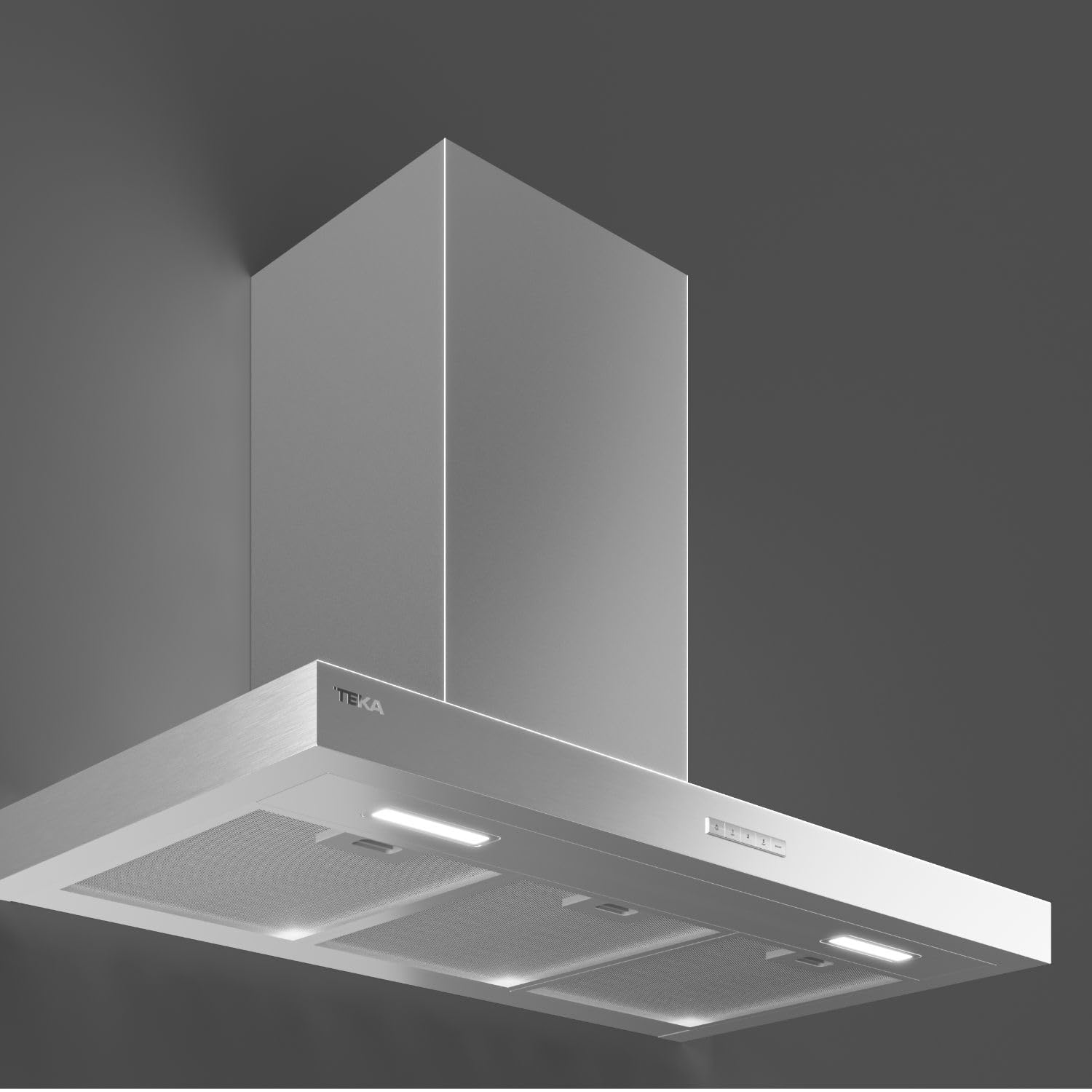 TEKA Campana Decorativa de Pared, 90 cm, 3 Velocidades, Acero Inoxidable