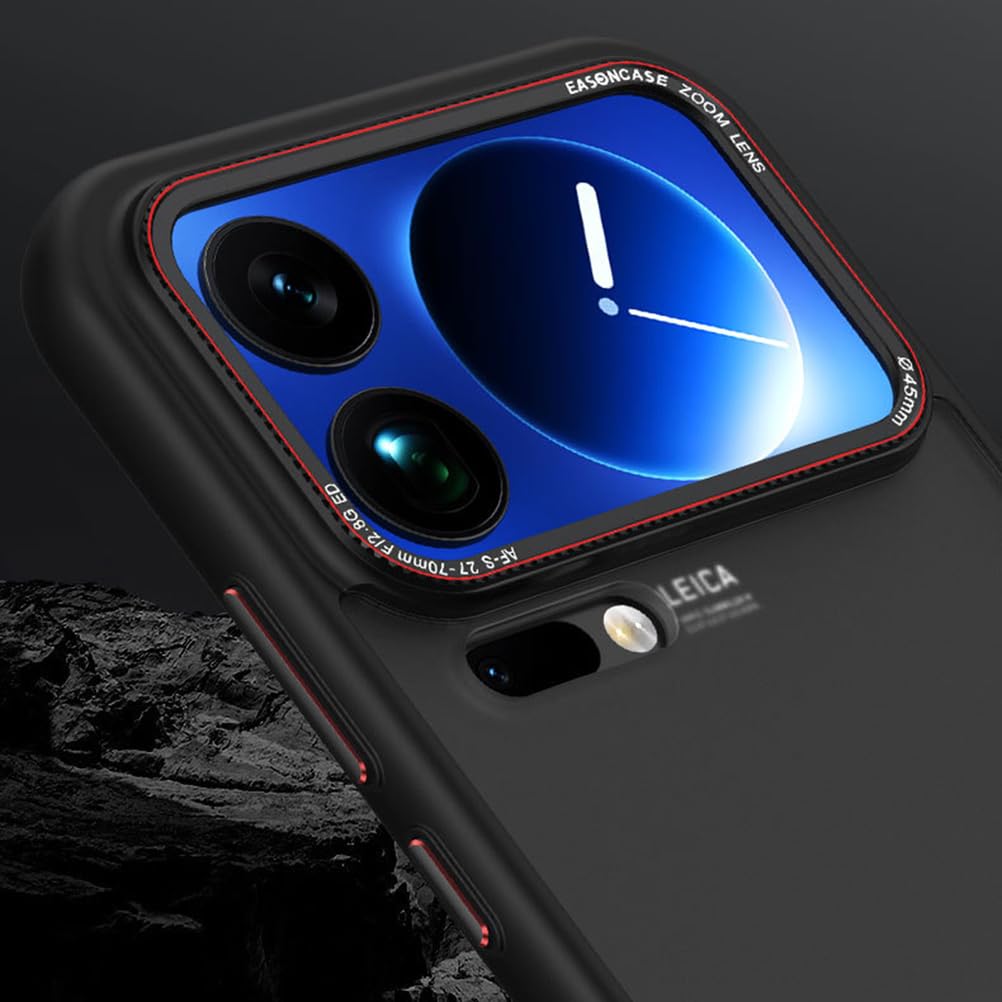 Durchsichtige Hülle Für Xiaomi 17 Pro Max/17 Pro/17, Schlanke Mit Drahtloser Ladefunktion, Magnetische Schutzhülle rutschfeste PC FallSchutz,Schwarz,17