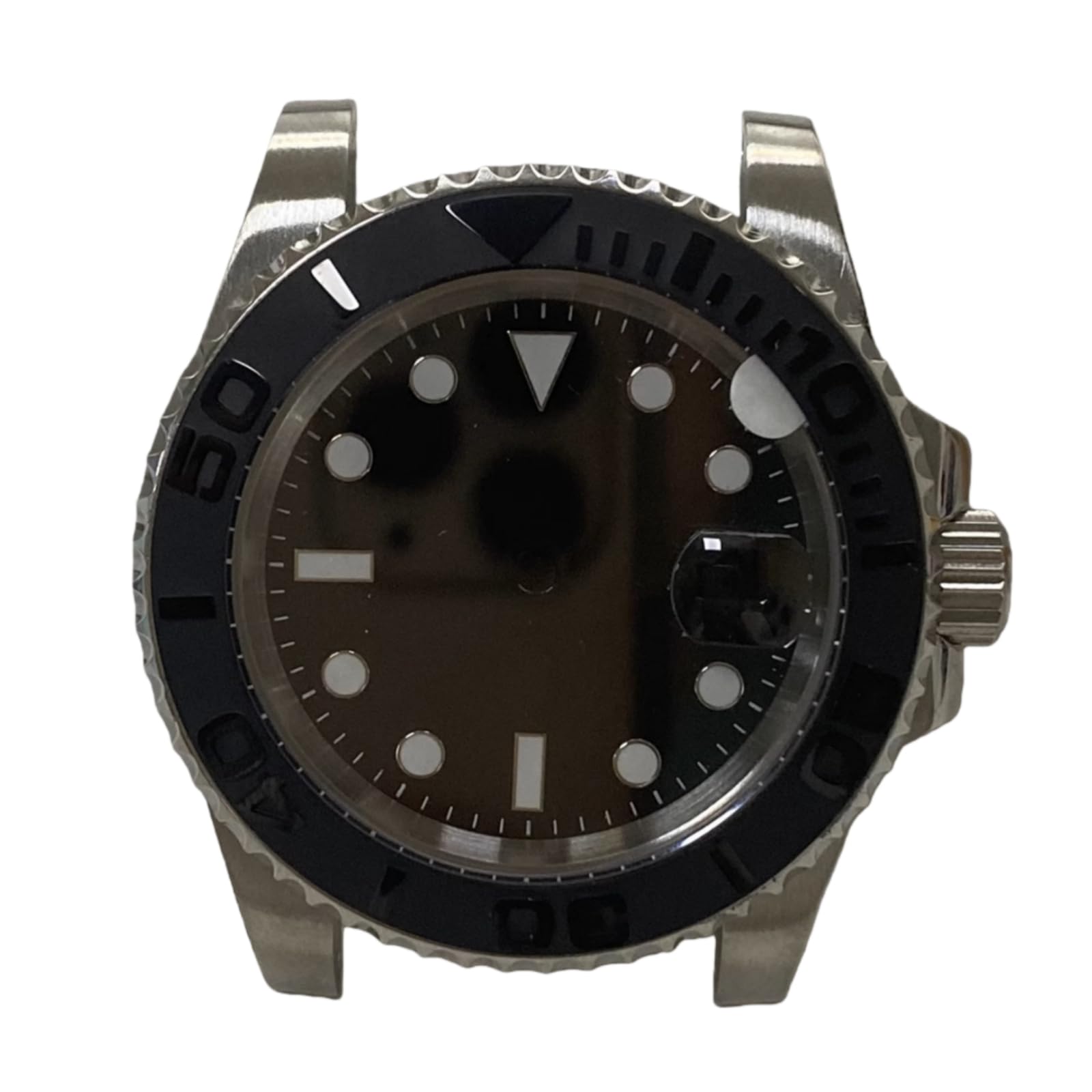 Styl Destro GMT Koperta Zegarka 40mm Lewa Koronka Szkło Szafirowe Lupa Daty Mechanizm Automatyczny 8215 3804 dla Rolex Submariner-12 40MM