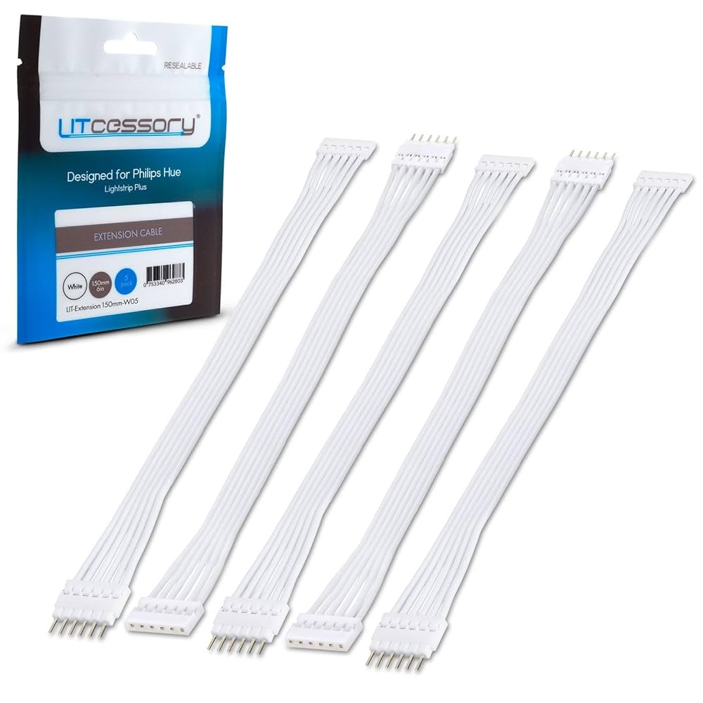 Philips Hue Lightstrip Plus extention 5個 Amazon.com: Philips Hue Bluetooth Smart Lightstrip Plus 5ft