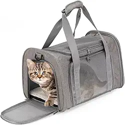 Bolsa de Transporte Pet Avião, Com Zíper, Mochila de Viagem Premium Para Cães e Gatos, Design Aprovado pela Companhia Aérea
