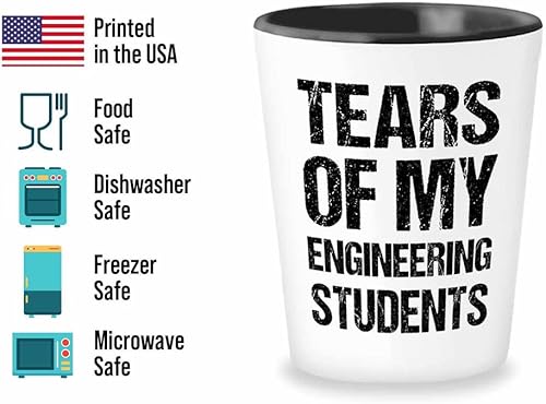 Miniatura 2 de Lágrimas de mi vaso de chupito de 1.5 onzas – estudiantes de ingeniero – Regalos electrónicos de ingeniero de regalo para hombres Física Ingeniero