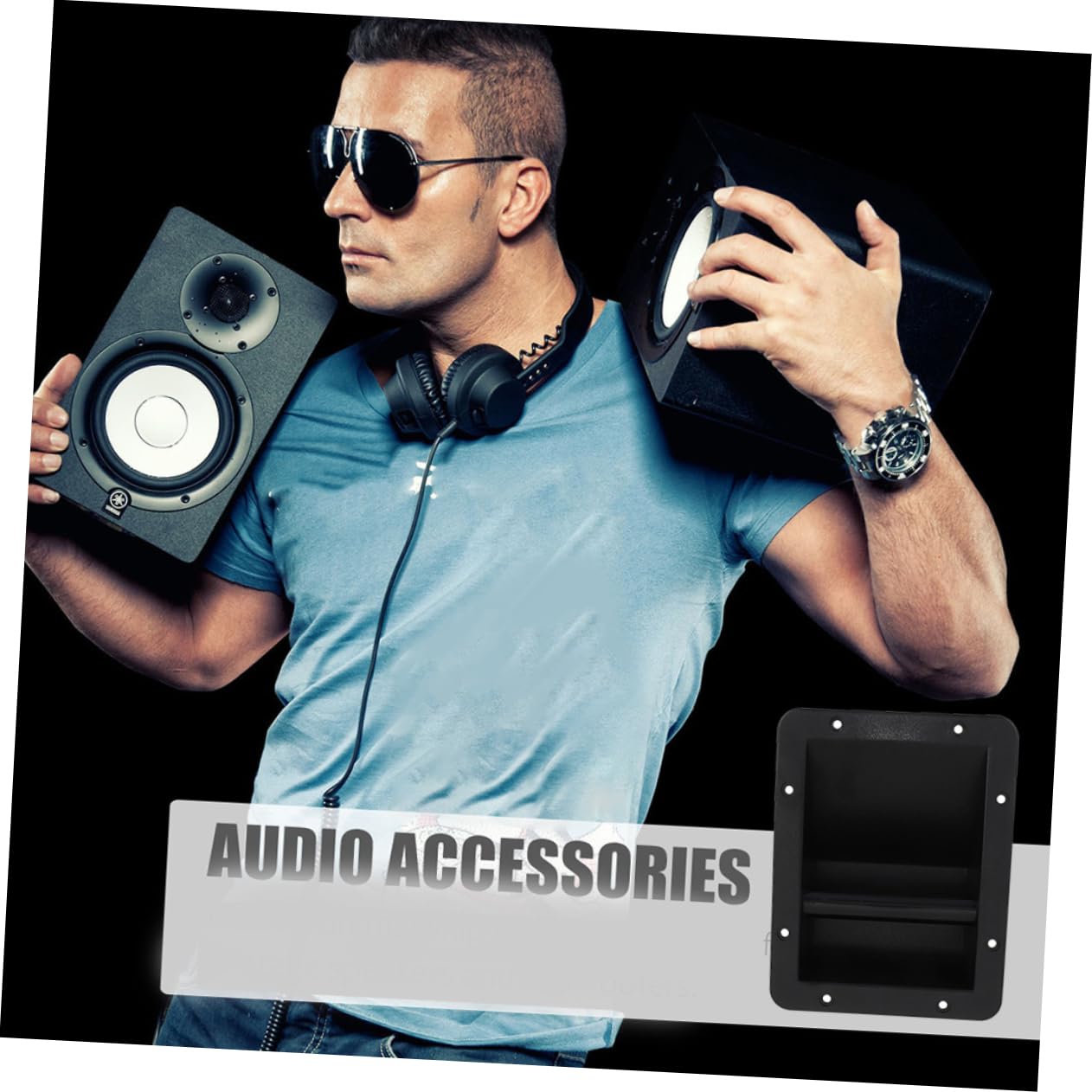 SOESFOUFU 4Pcs Speaker Handle Plastic Grip for Speaker Replacement Comfortable Carry Handle for and More Easy Installation No Burrs