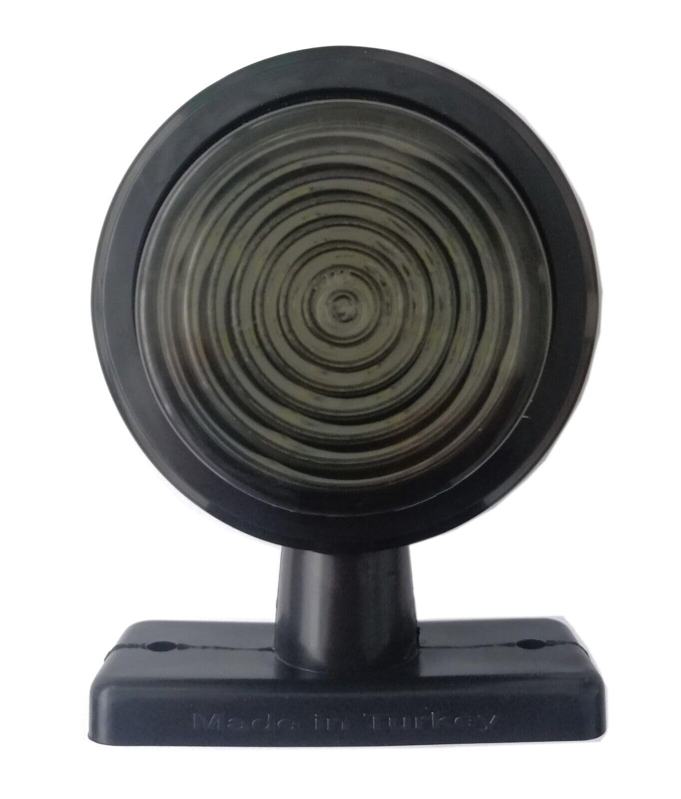 4 Feux de Gabarit et d’Encombrement LED 12V 24V Blanc Rouge Cabochon Fumé/Teinté Feux de Position Latéraux Coudé Court en Caoutchouc Camion Caravane Remorque Véhicule Agricole Utilitaire