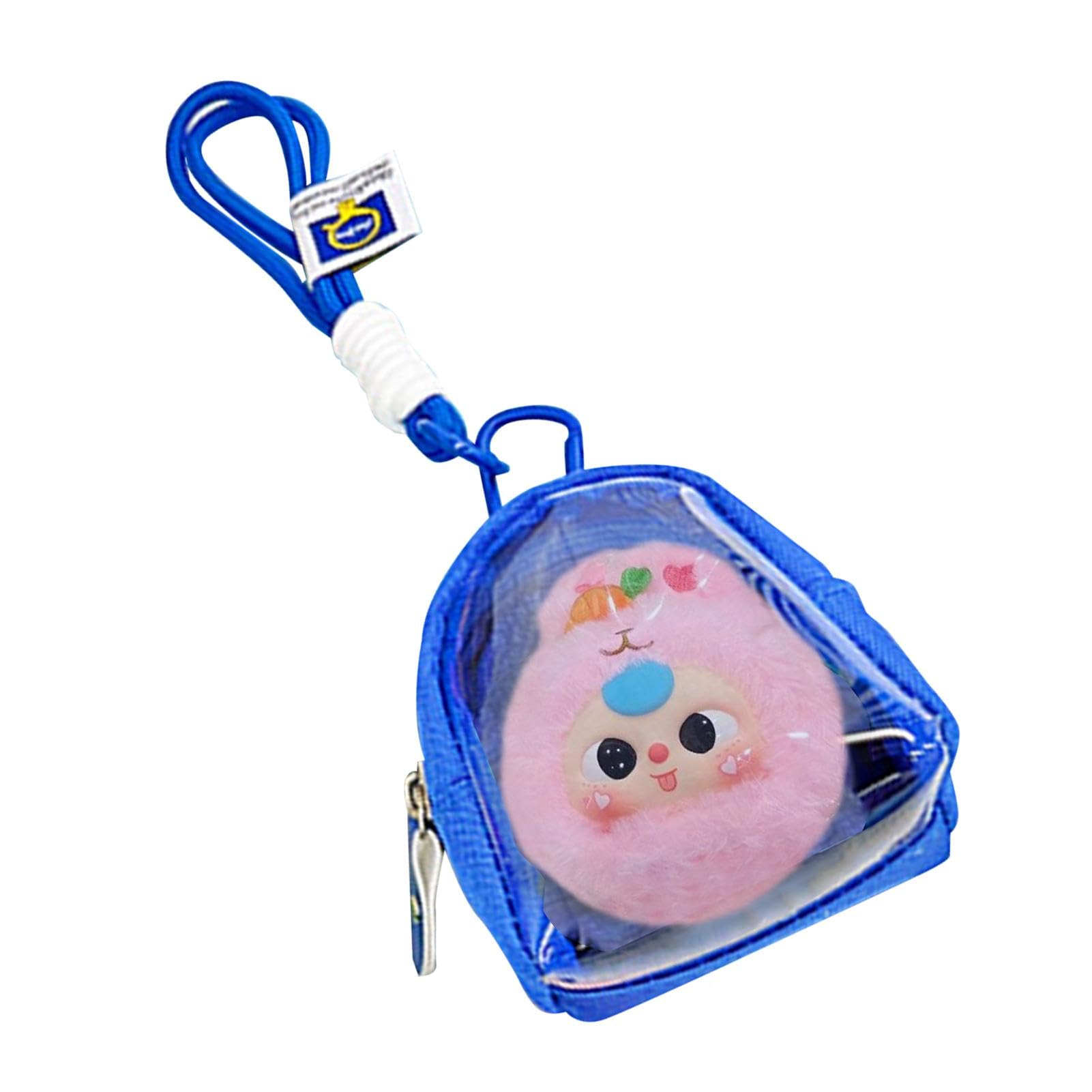 Sac Transparent Pour Figurine, Sac De Présentation Transparent Pour - Porte-monnaie Portable,Porte-monnaie Anti-poussière, Pochette D'affichage De Figurines Avec Fermeture à Glissière, Lanière