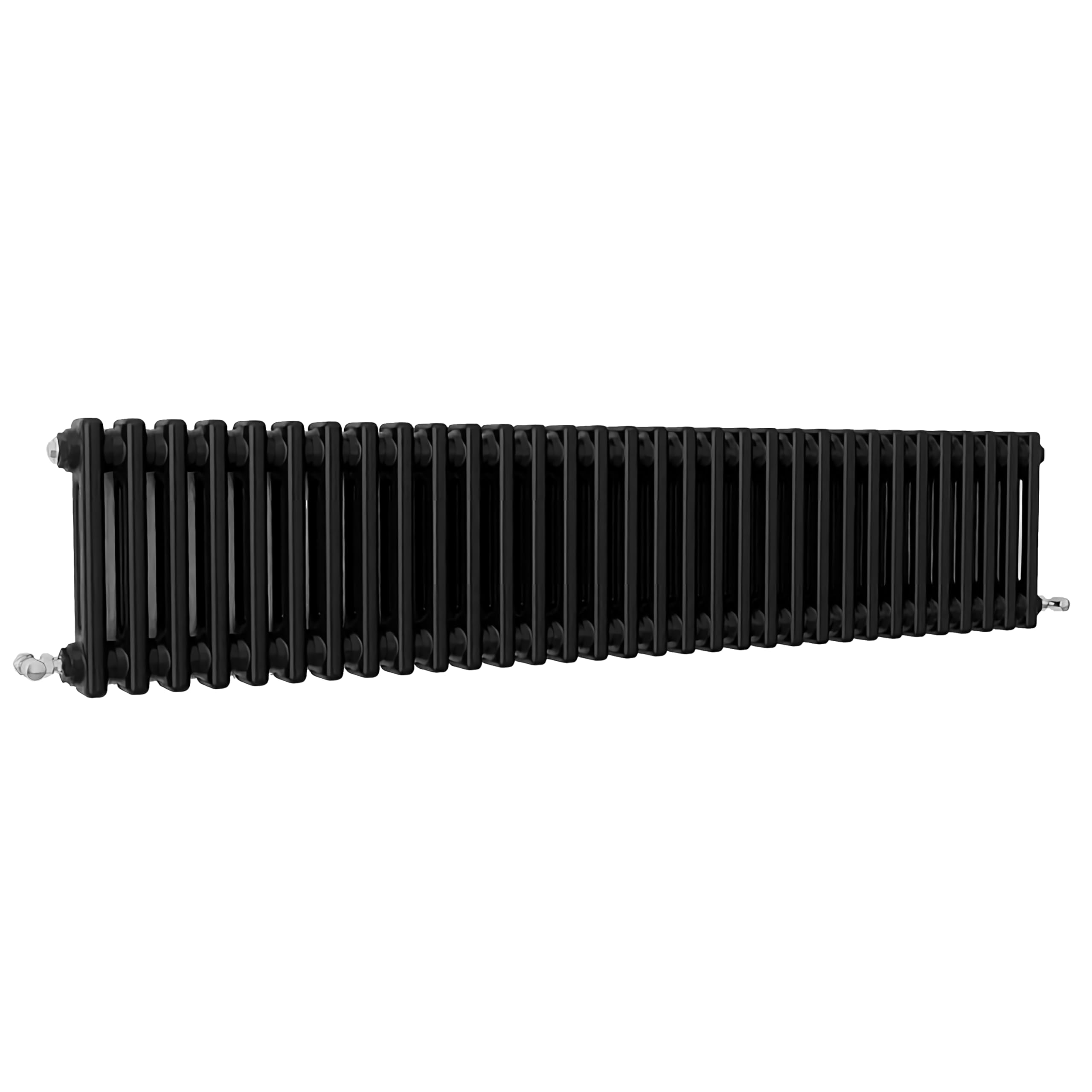 Sline Sanitary Anthracite Traditional 2 Column Cast Iron Style Radiator Horizontal Black 300X1460mm