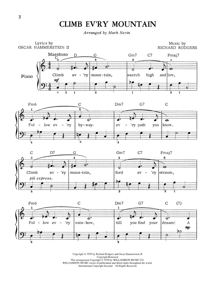 The Sound of Music Beginner's Piano Book | Easy Piano Sheet Music for Piano, Vocal, and Guitar | Includes 8 Classic Songs | Hal Leonard Easy Piano Songbook - Image 4