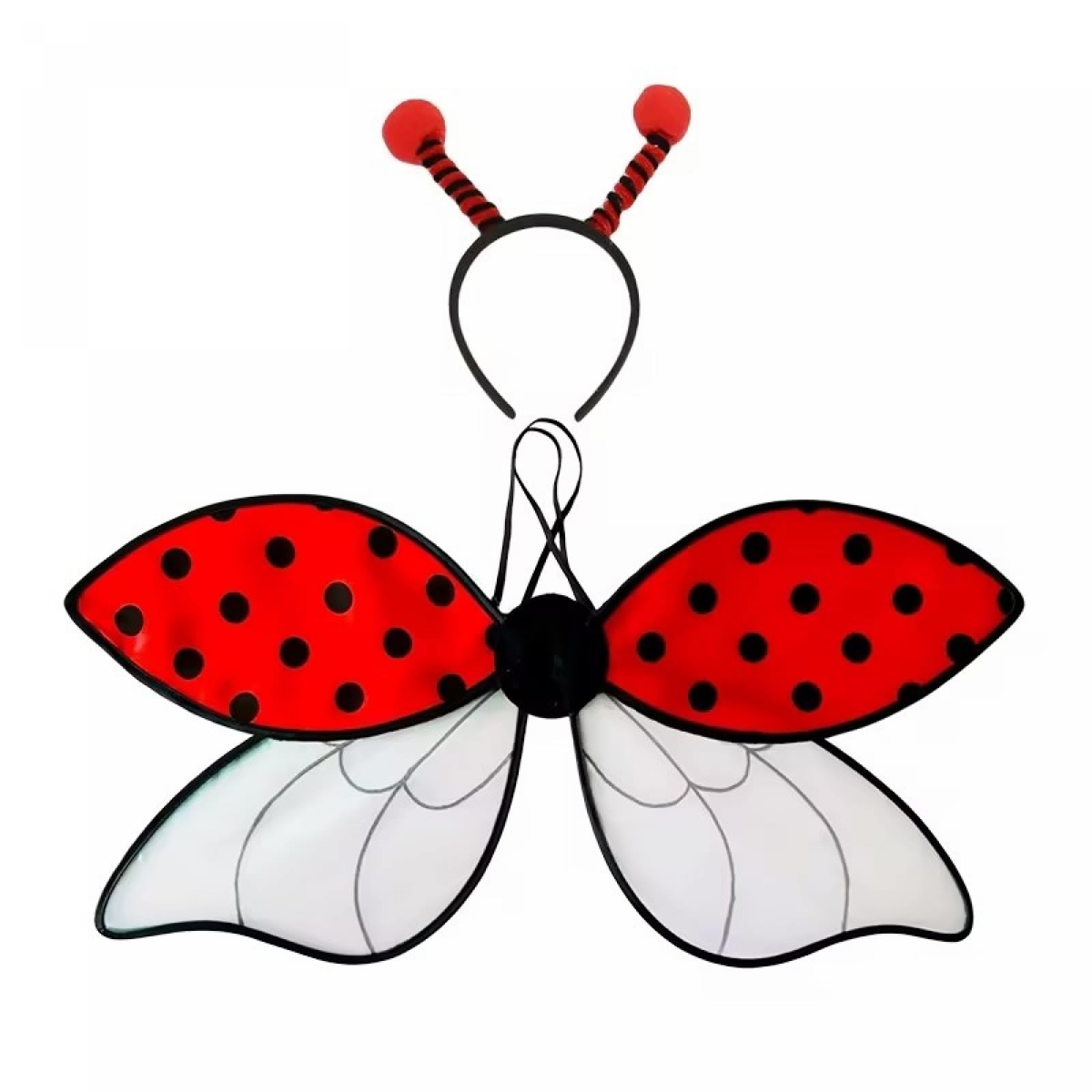 Barbotimer Women Girls Halloween Ladybug Bee Costume Wings and Headband Set