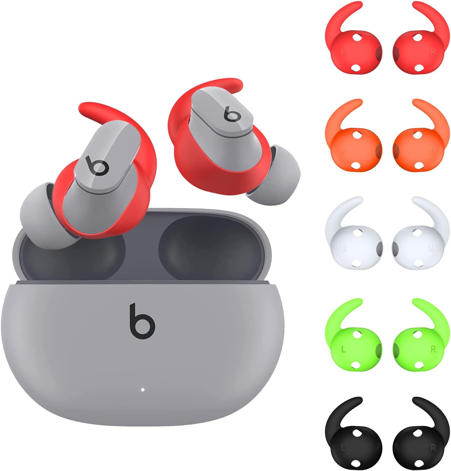 Ear Hooks for Beats Studio Buds, Ear Hook Compatiable with Beats Studio Bud 2021 Silicone Accessories Anti-Slip Ear Covers Holder [NOT Fit in Case]