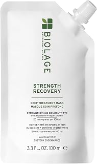 Strength Recovery Deep Treatment - Instantly Nourishes & Protects, Fortifies Strands, Reduces Breakage, With Olive Squalane & Proteins, Vegan, Paraben-Free