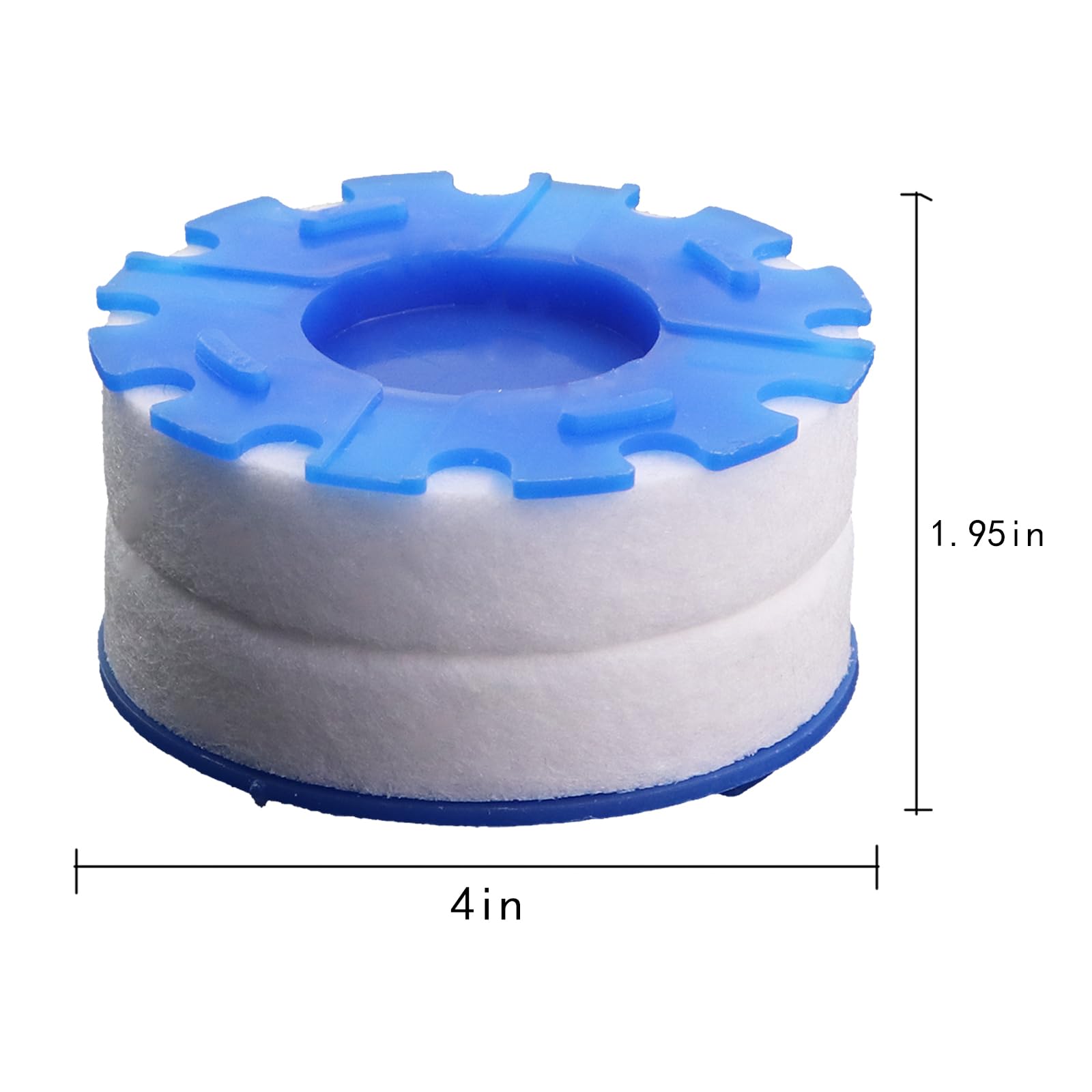6PCS Sink Water Filter Element 1 57in Blue Filter Cartridge Swivel Rinser Filter PP Cotton Faucet Splash Guard — view 2