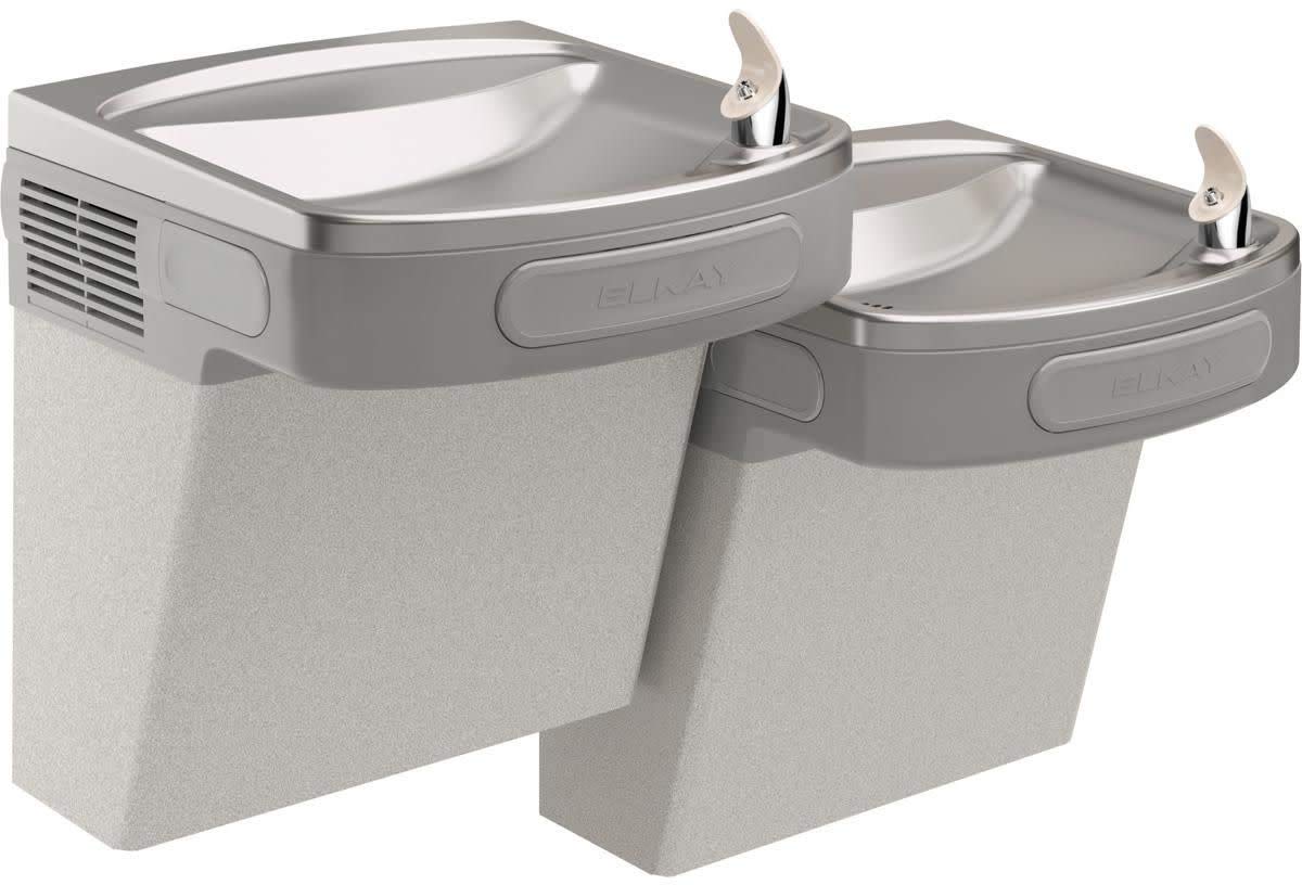 Elkay EZSTL8LC Versatile Wall Mount Bi-level ADA Cooler Non-filtered Refrigerated Light Gray Granite