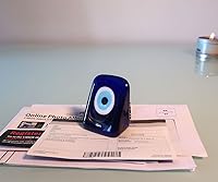 Vista 3 de Pisapapeles de vidrio hecho a mano para escritorio, suministros de oficina en casa, organizador de accesorios de escritorio, vacaciones, boda, Mal