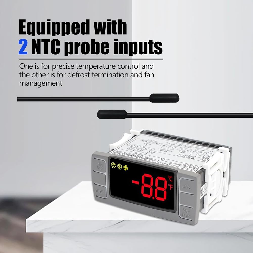 Fit für XR06CX-4N1F1 Temperaturcontroller 120 V/50-60Hz Programmierbares Digitales Thermostat für Kommerzielle Gefrierschrank