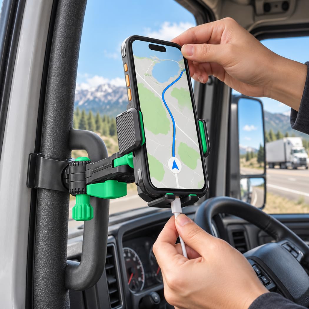 Support Téléphone Camion pour Mercedes-Benz Actros MP4, Fixation Pince