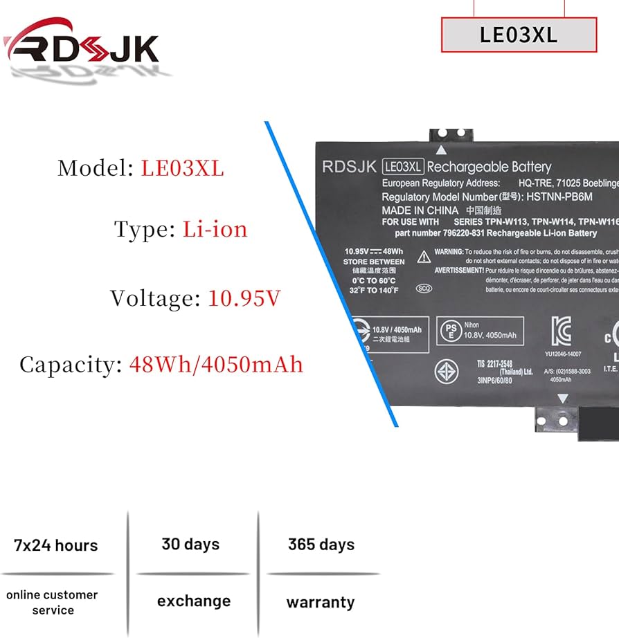 Amazon.com: LE03XL LE03 Laptop Battery for HP Pavilion X360 13