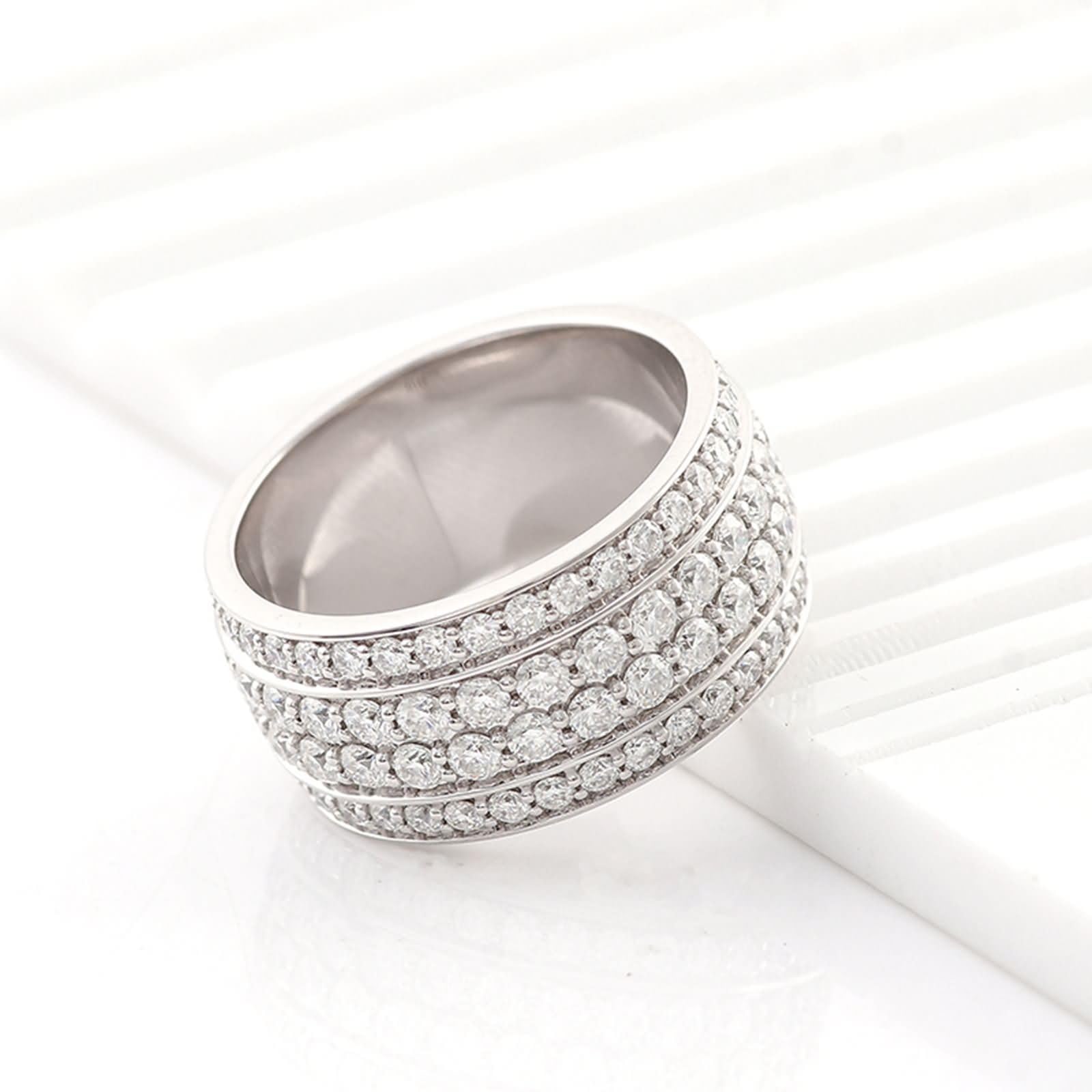 Obrączki ślubne z prawdziwego złota moissanite, pierścionek zaręczynowy, 375/585/750, prawdziwe złoto, dla mężczyzn, 9K/14K/18K białe złoto, grawerunek dla mężczyzn