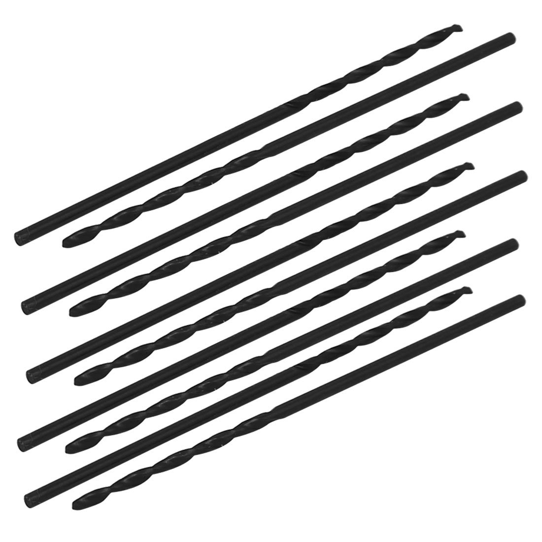 Aexit 1.7mm Dia Tool holder 50mm Long HSS Spiral Flute Straight drill hole Twist Drill Bit Black 10pcs Model:24as507qo272