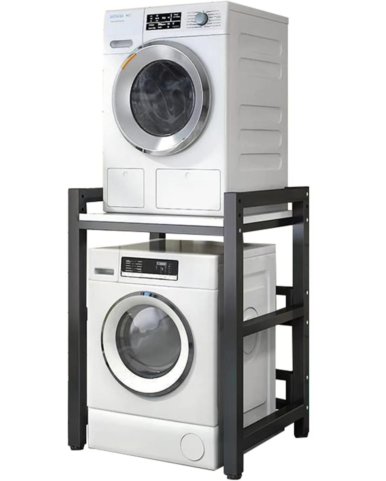 Buy Washer Dryer Stand Stacking Kit with Shelf, Height Adjustable Over Washer Storage Rack Unit