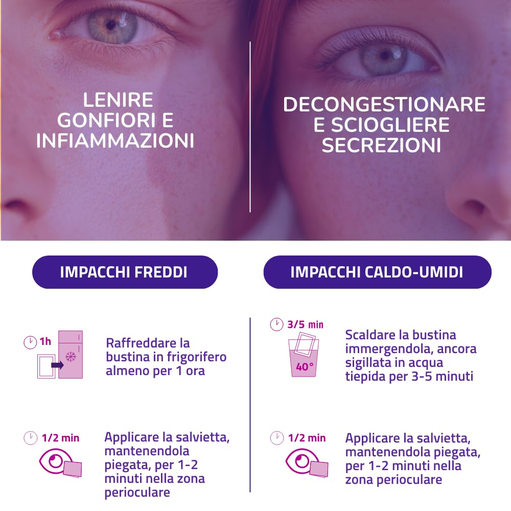 Pharmanutra Blefarene CARE Salviette monouso in cotone per igiene occhi e ciglia con camomilla 20 unità