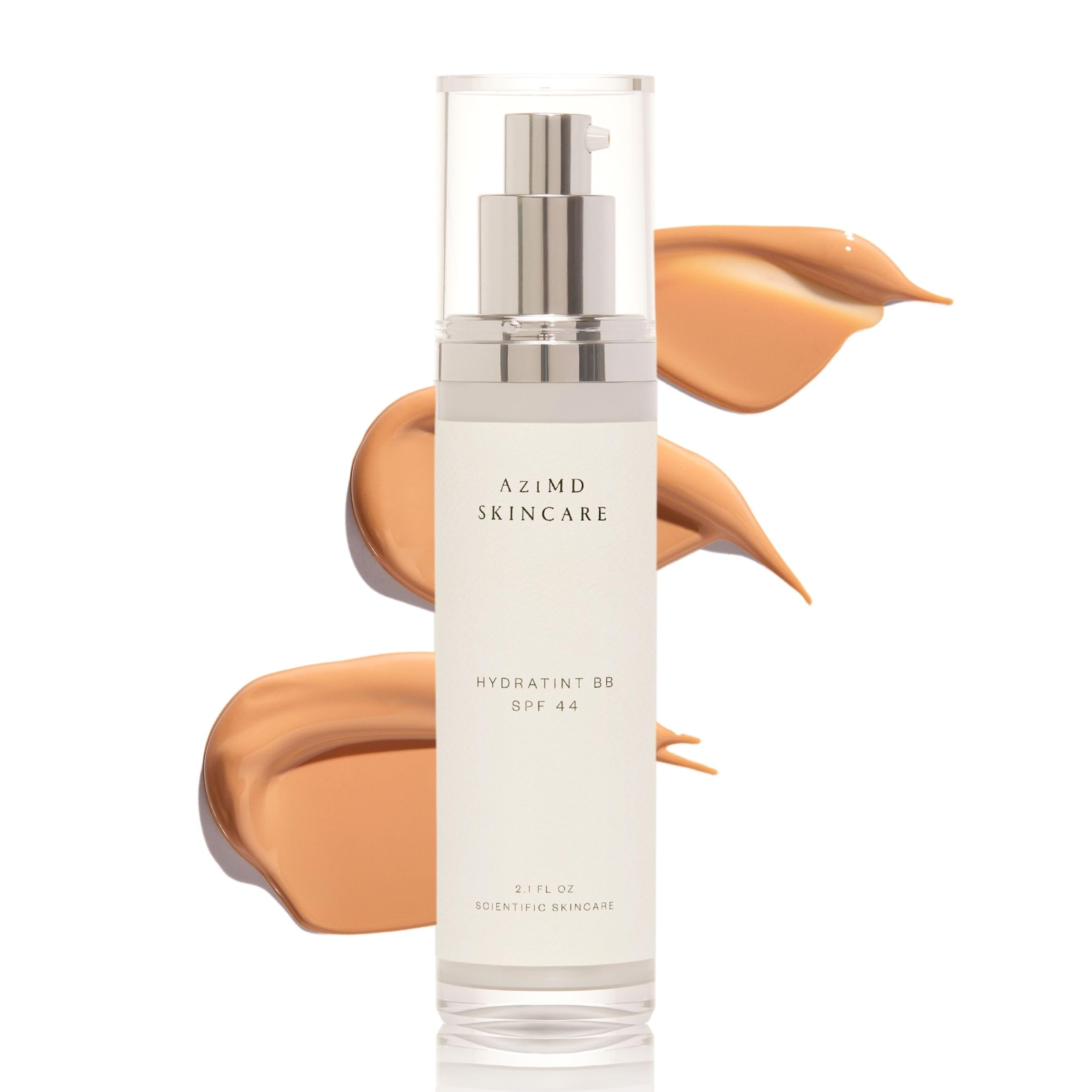 AziMD Skincare Hydratint BB SPF 44 | 3-in-1 Tinted Moisturizer with Broad-Spectrum Mineral Sunscreen for All Skin Tones | Chemical-Free, Reef-Safe,