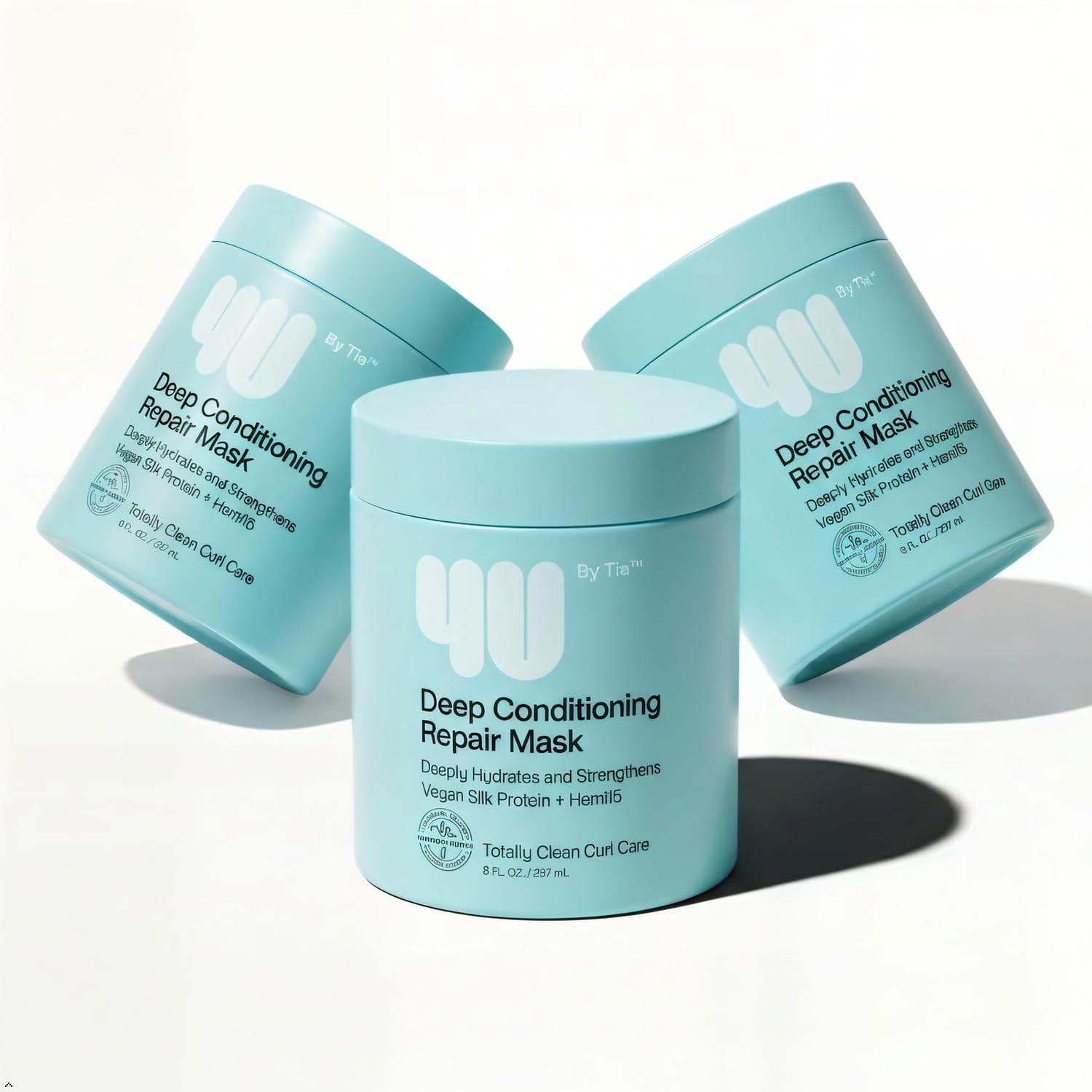 4U by Tia Deep Conditioning Hair Mask, Vegan Protein, 3pk 2.67 Fl Oz (Pack of 3)