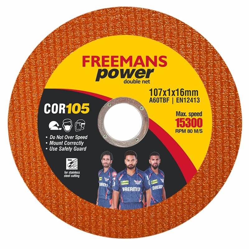 FREEMANS 4-Inch Power Double Net Cut off Wheels for Metal and Stainless Steel Cutting using Angle Grinder, Orange - Pack of 50 Pieces-image-21