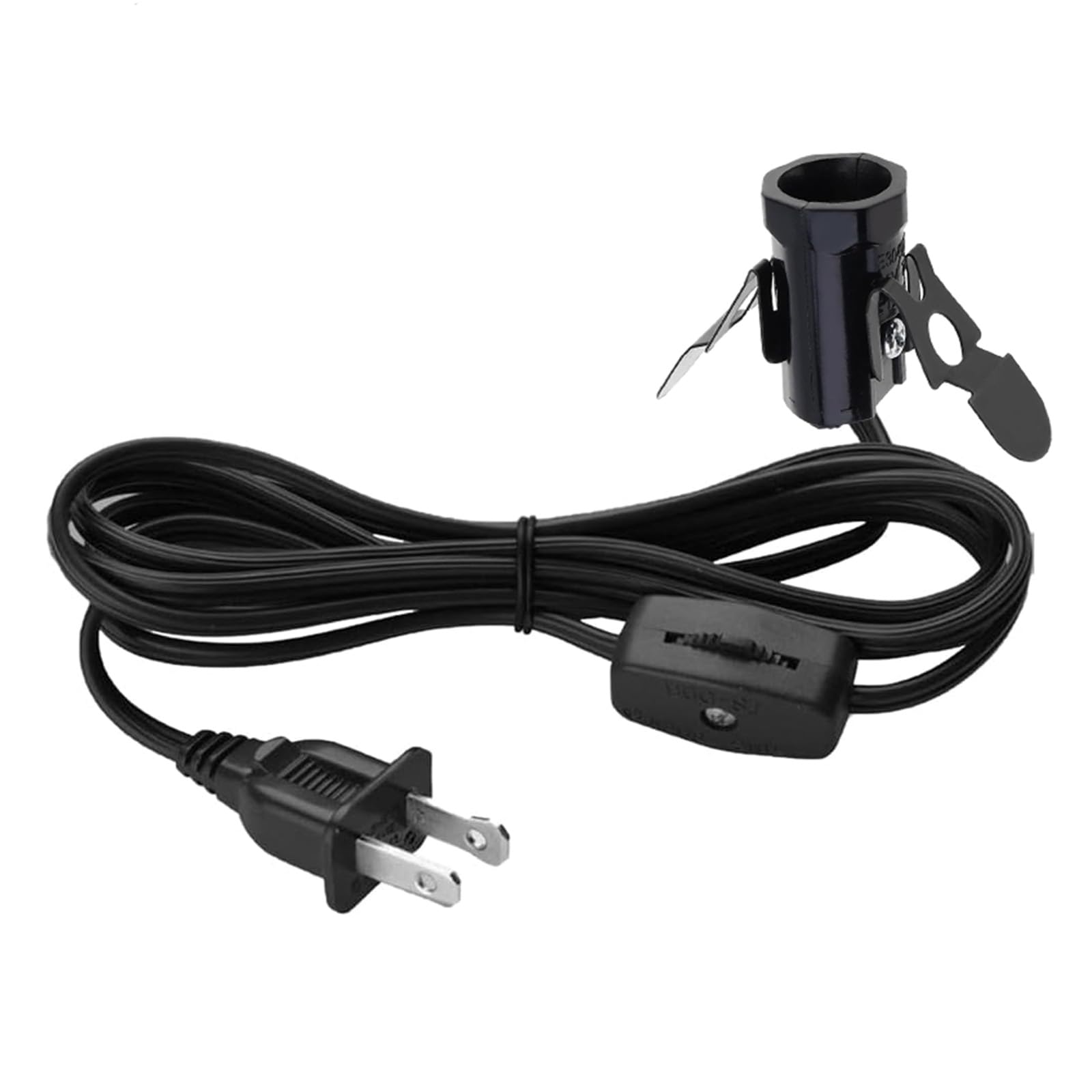 Accessory Cord with Snap-in Pigtail Candelabra-Base Socket,5 Feet