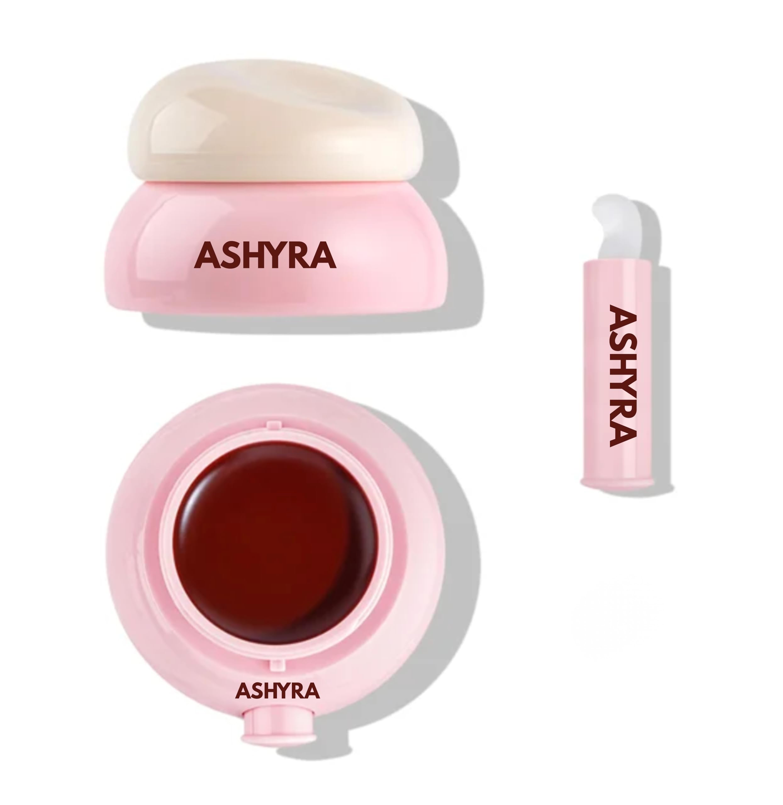 Pocket Lip & Cheek Jam with Built-In Brush | Hydrating Glossy Jam-Like Formula | Pocket-Size Multi-Use Lip & Cheek Tint for Jelly Glow Finish (Choco Cream)-image-17