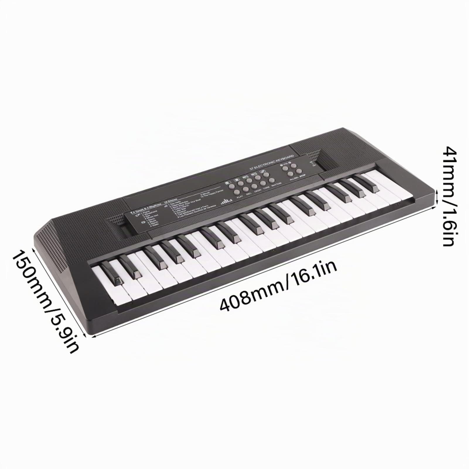 Clavier Électronique 37 Touches Piano Enfants, Microphone Enregistrement Vocal Facile, 8 Sons 6 Mélodies 5 Rythmes Variés, Jeu Apprentissage Musique Enfants